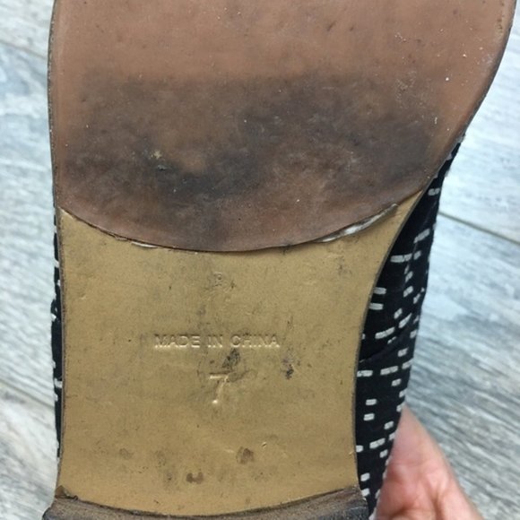 MADEWELL Black/White Leather/Fabric Oxford Shoes 7 - Picture 10 of 10